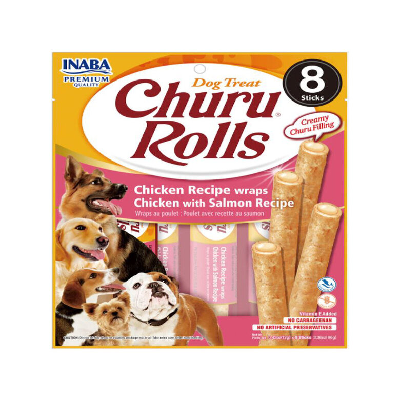 Churu Sticks Rolls de Pollo y Salmón para perros, , large image number null